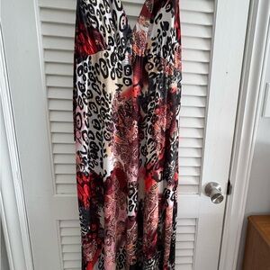 Multicolor Animal Print Maxi Dress